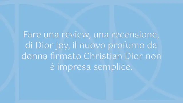 Video thumbnail for Dior Joy: recensione del profumo di Christian Dior