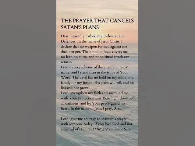 Video thumbnail for Powerful Prayer that cancels Satan's plans #jesuslovesyou #thankfullylove #godblessyou