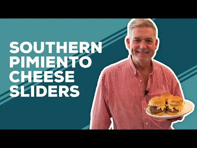 Video thumbnail for Love & Best Dishes: Southern Pimiento Cheese Sliders Recipe | Game Day Burger Slider Ideas