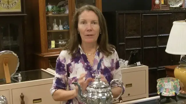 Video thumbnail for Antique Silver, Antique coin silver tea pot c.1782, We buy silver