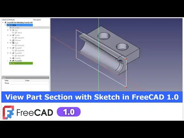 'Video thumbnail for Part Section with Sketch in FreeCAD 1.0 | FreeCAD Tutorial | Learn FreeCAD | Mechnexus |'