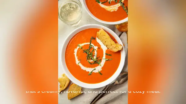 Video thumbnail for tomato bisque soup recipe