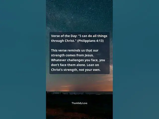 Video thumbnail for Philippians 4:13: Finding Strength Through Christ