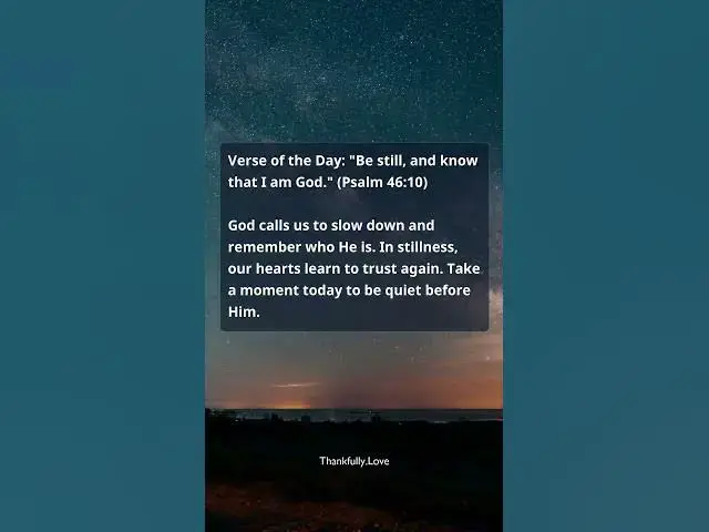 Video thumbnail for Psalm 46:10: Learning Peace Through Stillness