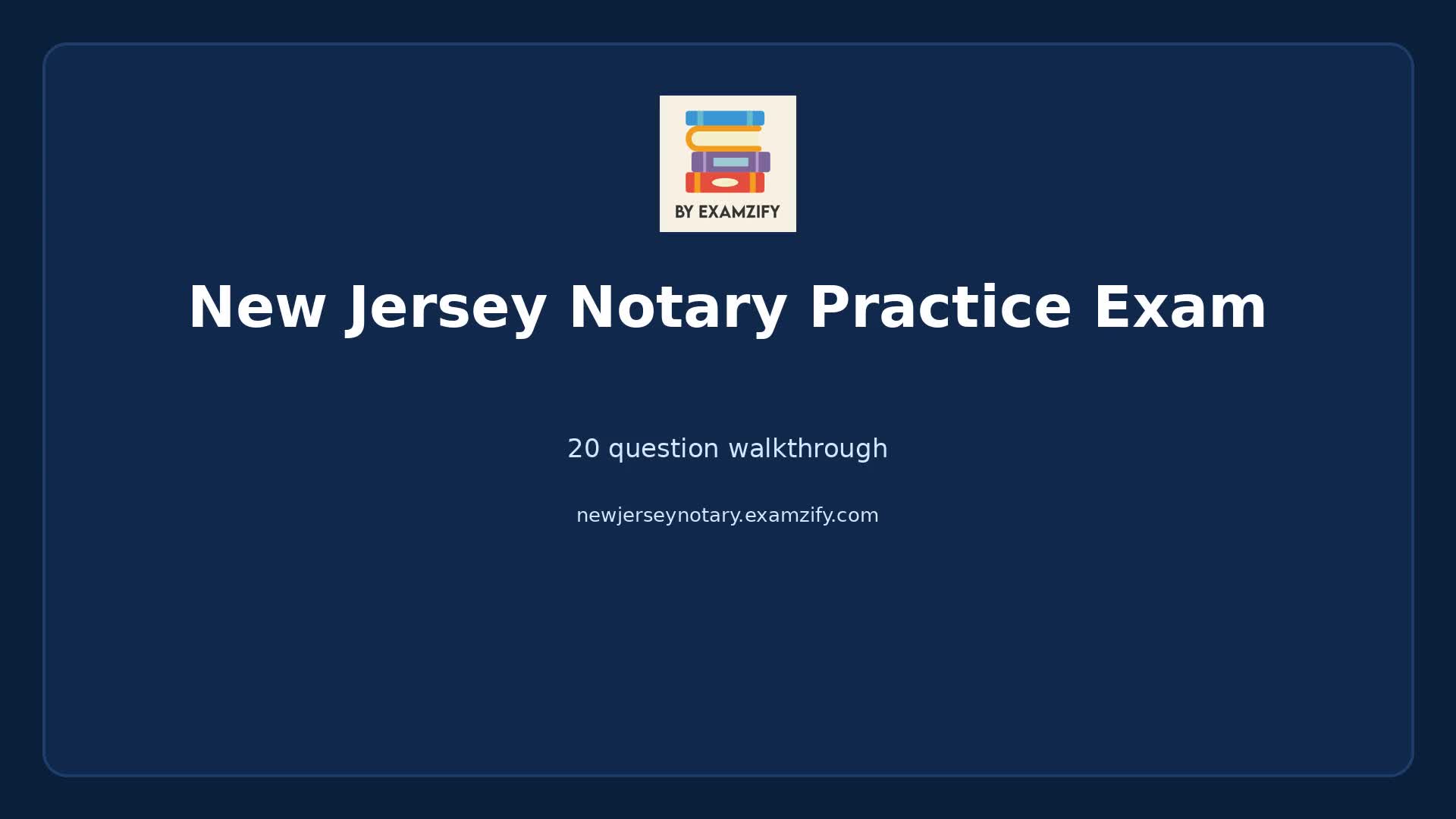 Video thumbnail for New Jersey Notary Practice Exam