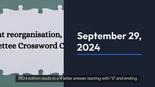 Video thumbnail for Slight reorganisation, as of a settee Crossword Clue Puzzle Answer from September 29, 2024