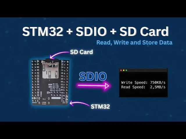 Video thumbnail for Interface SD card with STM32 using SDIO || 4Bit Mode || DMA
