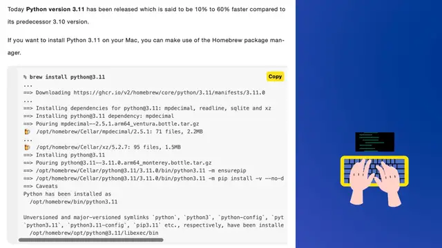 Video thumbnail for How to install Python 3.11 on Mac