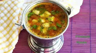 Video thumbnail for Pineapple rasam recipe - South Indian rasam recipe - How to make pineapple rasam