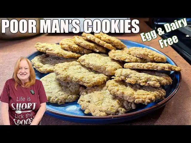 'Video thumbnail for POOR MANS COOKIES An EGGLESS OATMEAL COOKIE RECIPE'