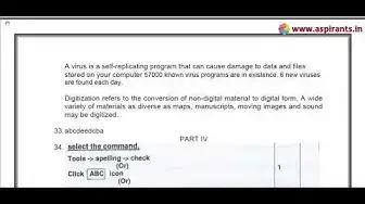 Video thumbnail for 12th Computer Science Public Exam March 2019 Answer Key | English Medium | Team Aspirants