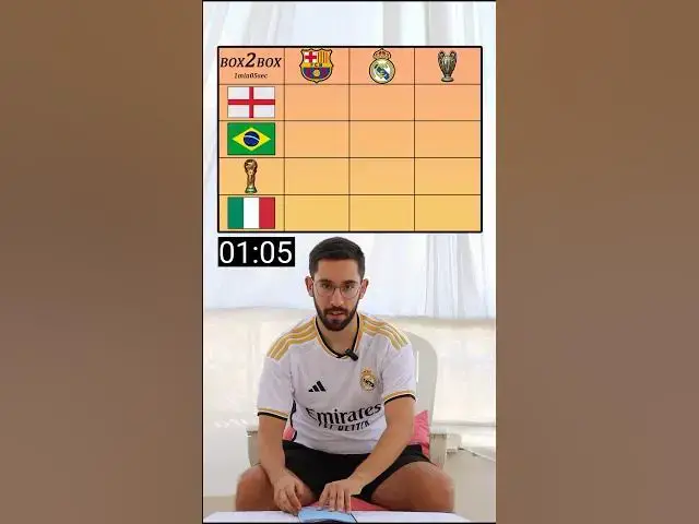 'Video thumbnail for كم لاعب تقدر تسمي في 1 دق و 5ث Box2Box'