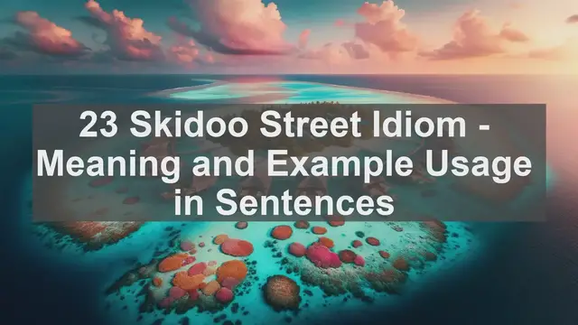 Video thumbnail for "23 Skidoo Street" Idiom: Meaning and Usage in Sentences