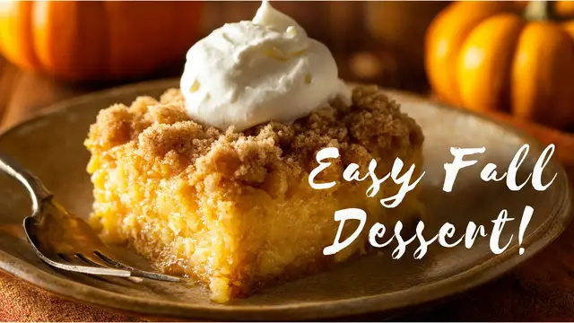 Video thumbnail for Easy Pumpkin Dump Cake Recipe | Simple Fall Dessert with Spice Cake Mix