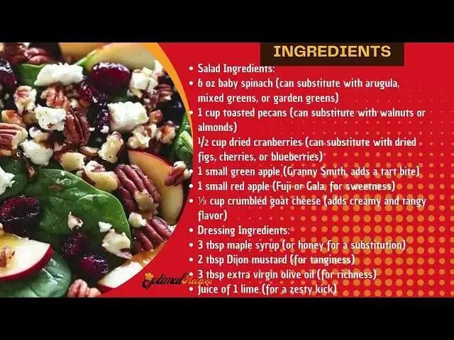 Video thumbnail for Easy Apple Spinach Salad – Healthy Salad Recipe