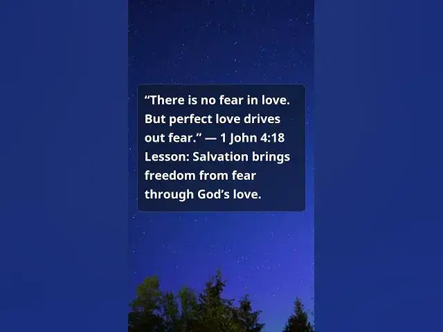 Video thumbnail for 1 John 4:18 Verse of the Day | Perfect Love Casts Out Fear