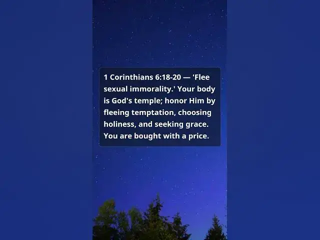 Video thumbnail for Flee Sexual Immorality — 1 Corinthians 6:18-20 (Short Teaching)