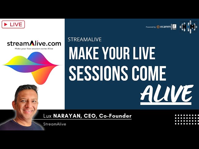Video thumbnail for StreamAlive - Make Your Live Sessions Come Alive