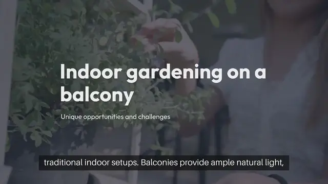 Video thumbnail for Indoor Gardening Balcony
