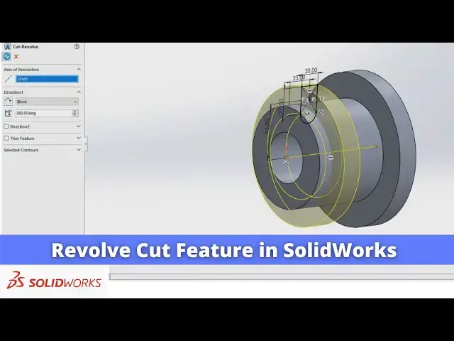 'Video thumbnail for Revolve Cut Feature in SolidWorks | SolidWorks Tutorial | SolidWorks Modeling |'
