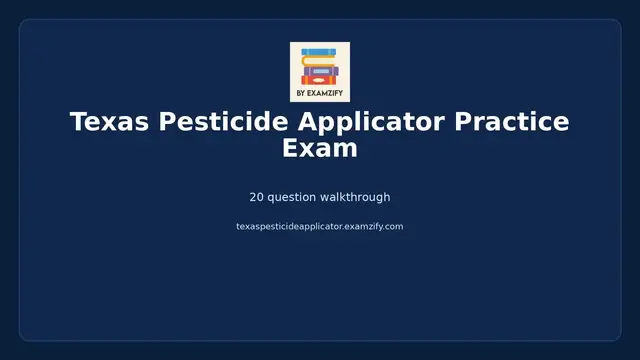 Video thumbnail for Texas Pesticide Applicator Practice Exam