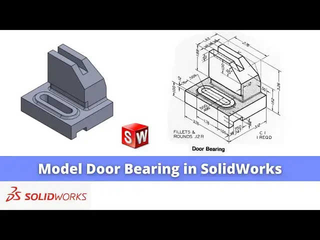'Video thumbnail for Model Door Bearing in SolidWorks | SolidWorks Tutorial | SolidWorks Part Modeling |'