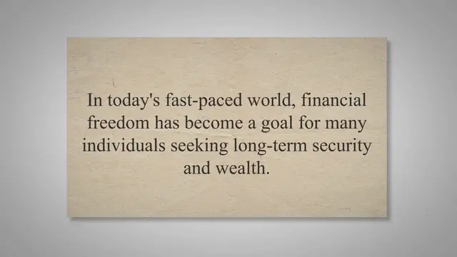 Video thumbnail for Unlocking Financial Freedom: Mastering the Path to Long-Term Security and Wealth