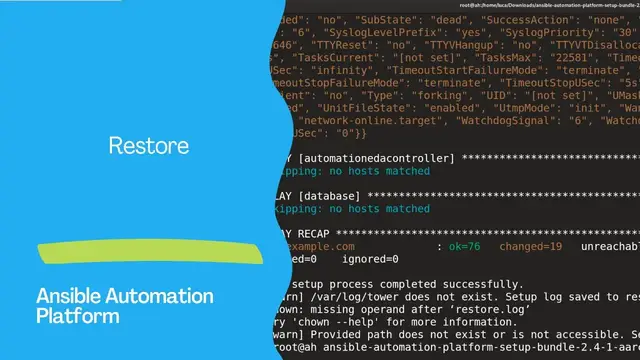 Video thumbnail for Restore Ansible Automation Platform