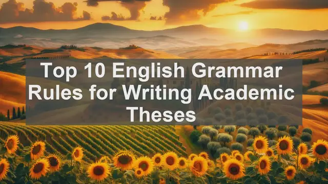 Video thumbnail for Top 10 English Grammar Rules for Writing Academic Theses