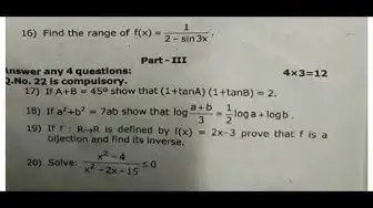 Video thumbnail for 11th Maths First Mid Term Question Paper 2019-20 | Virudhunagar District | English Medium