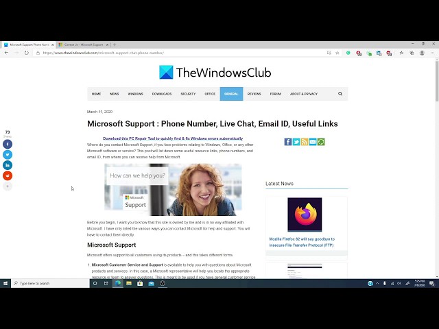 Video thumbnail for How to contact Microsoft Support by Chat, Email, Phone, etc.
