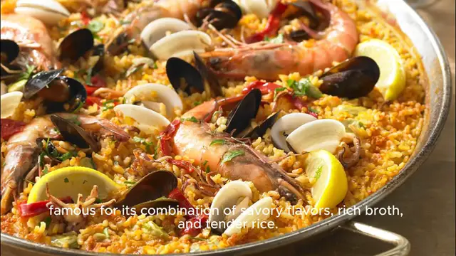 'Video thumbnail for Paella recipe'