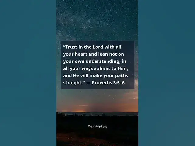 Video thumbnail for Bible Verse of the Day: Trusting God With Your Whole Heart