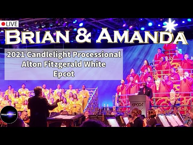 Video thumbnail for 2021 Candlelight Processional  - Alton Fitzgerald White - Full Show -  Epcot - Walt Disney World