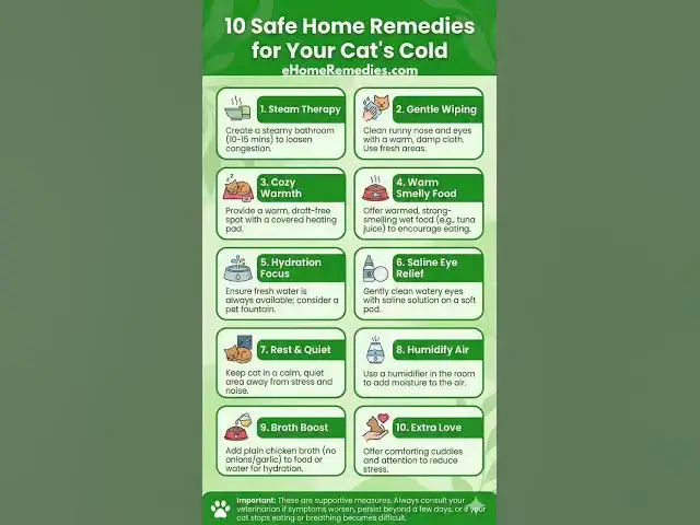 Video thumbnail for 10 easy home remedies for cat's cold #cat #homeremedies #herbalmedicine