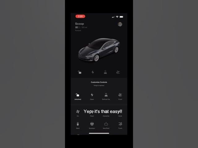Video thumbnail for Editing The Tesla Mobile App Shortcut Keys #lifehack #shorts