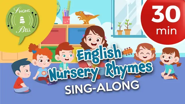 Video thumbnail for Popular English Sing Along Nursery Rhymes With Lyrics | Best Nursery Rhymes for Children to Sing