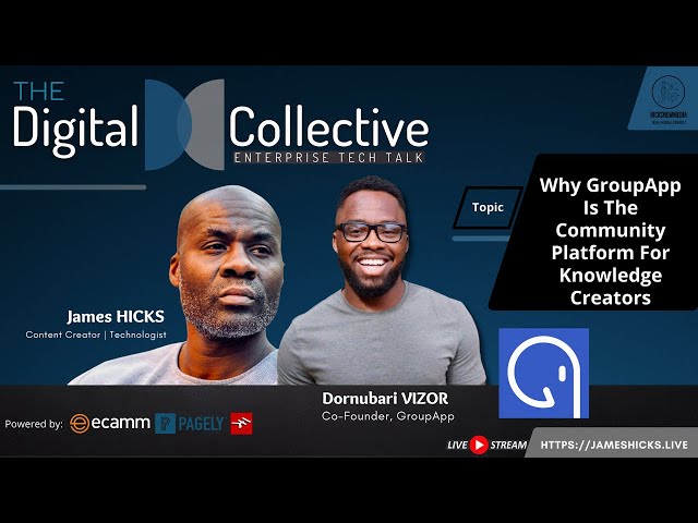Video thumbnail for 1:1 w/ Dornubari Vizor - Why GroupApp Is The Community Platform For Knowledge Creators