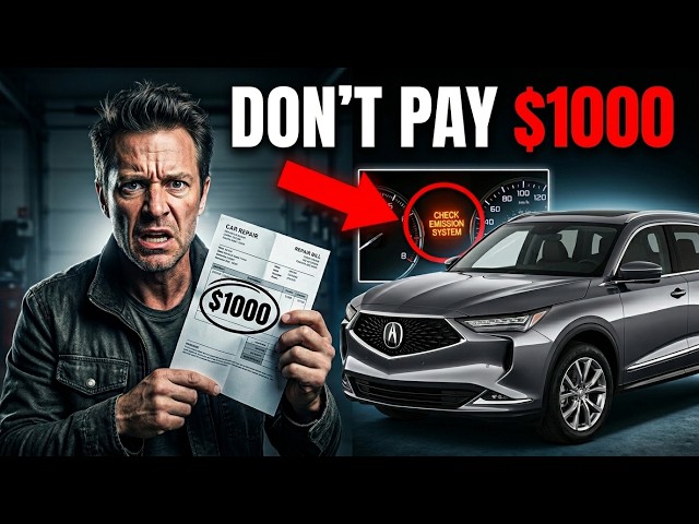 Video thumbnail for STOP! Don't Pay $1,000 for Acura MDX "Check Emission System" Before Watching This!