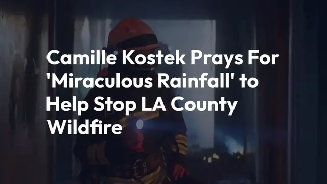 Video thumbnail for Rob Gronkowski’s Girlfriend Camille Kostek Prays For ‘Miraculous Rainfall’ To Help Stop LA County Wildfire