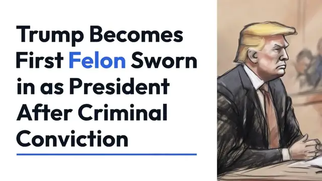 Video thumbnail for Trump Becomes First Felon Sworn in as President After Criminal Conviction | No Penalty, for Criminal Conviction