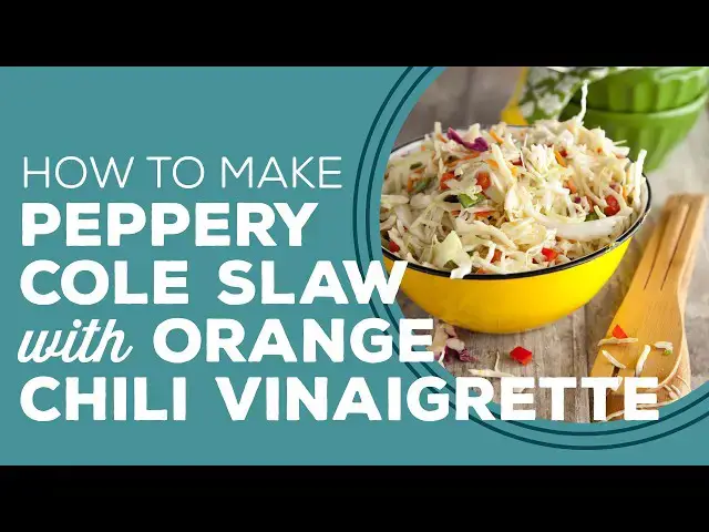 Video thumbnail for Blast from the Past: Peppery Cole Slaw with Orange Chili Vinaigrette Recipe | Spicy Coleslaw Ideas