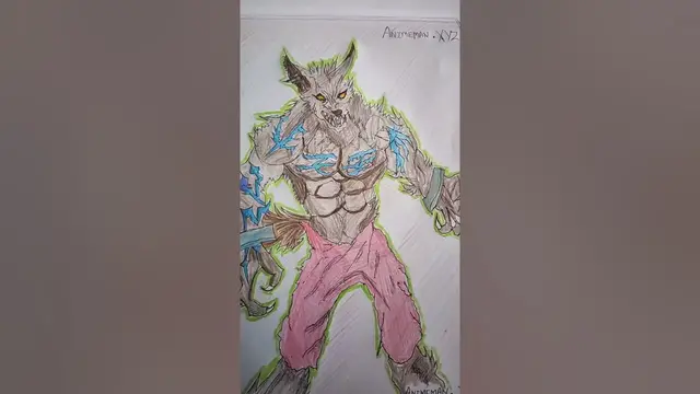 'Video thumbnail for Drawing A Werewolf the Minion of Dracula #art #anime'