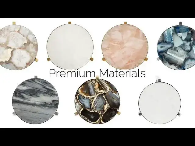 'Video thumbnail for Kate and Laurel Aguilar Modern Drink Table, Genuine Marble Accent Table for Small Spaces'