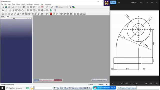 'Video thumbnail for FreeCAD Sketching Exercise 03 | FreeCAD Tutorial | 3D Modeling | Learn FreeCAD | Mechnexus |'