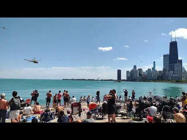 Video thumbnail for Chicago Air and Water Show 2024 - F-35 Fighter Jet Flyby