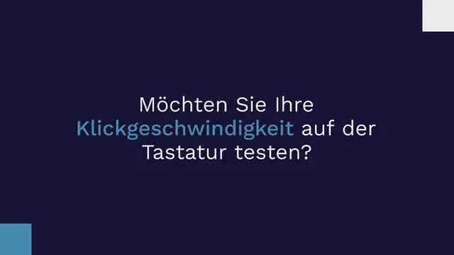 'Video thumbnail for Tastatur-Klick-Test | Klicks pro Sekunde CPS'