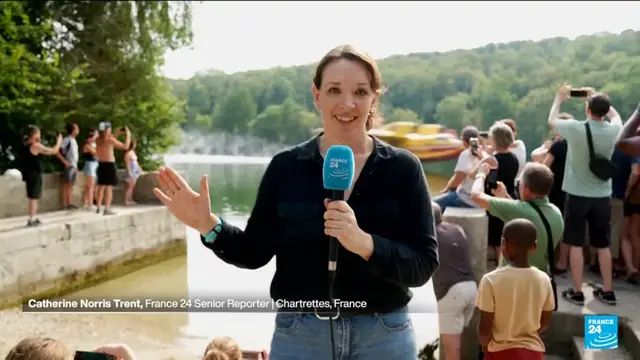 Video thumbnail for Fontainebleau forest fires: blazes south of Paris 'contained' but not extinguished, prefect says