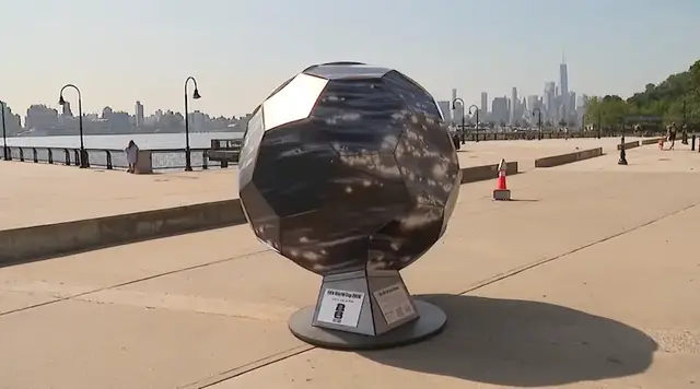Video thumbnail for World Cup-inspired public art installation arrives in Jersey City