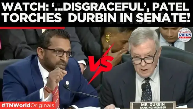 'Video thumbnail for FBI Director Kash Patel Fires Back at Durbin Over Bongino “Inside Job” Claims'